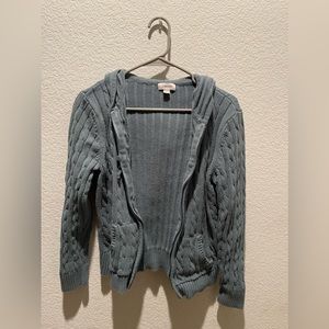 Sage Green Ribbed Knit Sweater